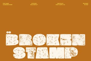 Related font CS Broken Stamp