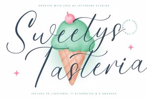 Related font Sweetys Tasteria VERSION