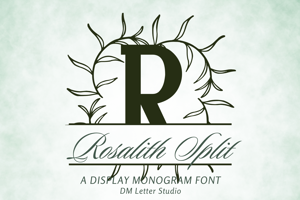 Related font Rosalith Split Monogram