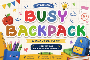 Related font Busy Backpack