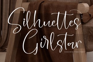 Related font Silhuettes Girlstar