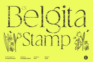 Related font CS Belgita Stamp