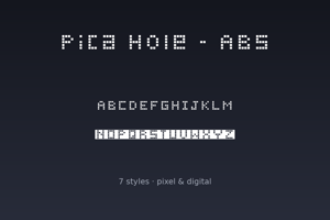Related font Pica Hole - ABS