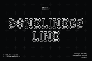 Related font Boneliness Line