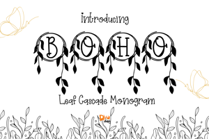 Related font Leaf Cascade Monogram