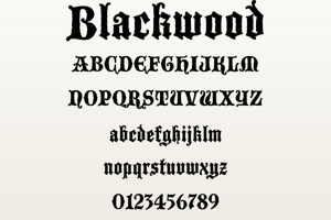 Related font Blackwood Castle