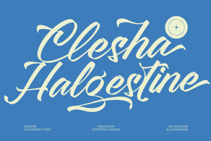 Related font Clesha Halgestine VERSION