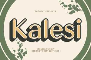 Related font Kalesi Rounded 3D