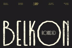 Related font Belkon Rounded Stamp