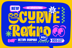 Related font Curve Retro