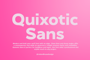 Quixotic Sans Bold
