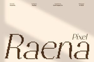 Related font Raena Pixel