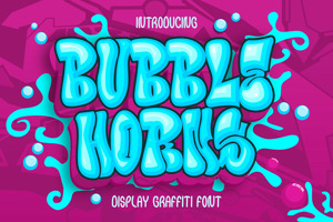 Related font Bubble Horns