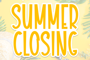 Related font Summer Closing
