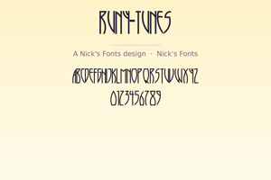 Related font Runy-Tunes