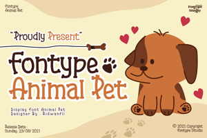 Fontype Animal Pet
