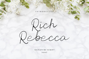 Related font Rich Rebecca Feminine Romantic