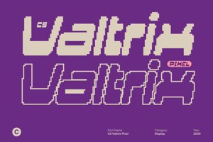 Related font CS Valtrix Pixel