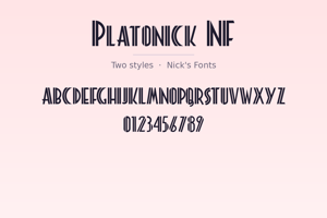 Related font Platonick NF