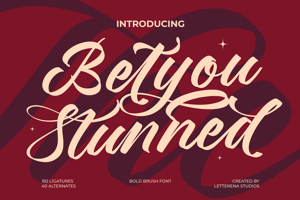 Related font Betyou Stunned VERSION