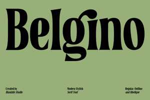 Related font Belgino Regular