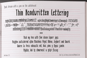 Thin Handwritten Lettering