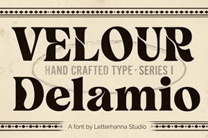 Related font Velour Delamio