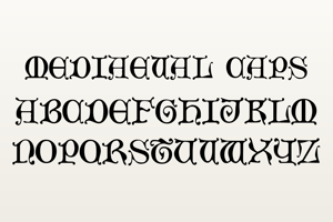 Related font Mediaeval Caps