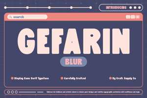 Related font Gefarin Blur