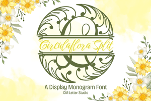 Related font Circulaflora Split Monogram