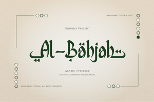 Related font Al Bahjah