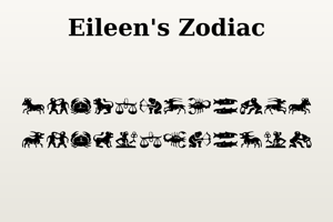 Related font Eileens Zodiac