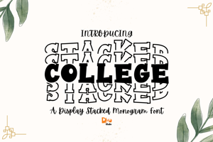 Stacked College Monogram