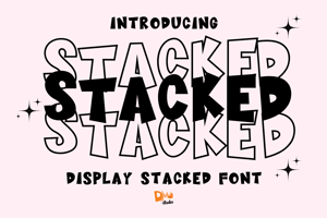 Display Stacked Font