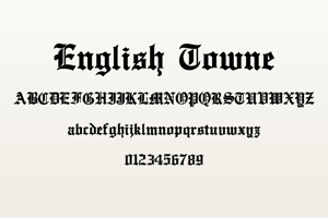Related font English Towne