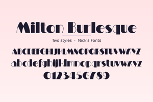 Related font Milton Burlesque