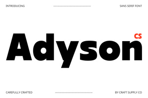 Related font CS Adyson