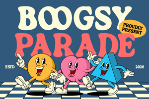 Related font Boogsy Parade