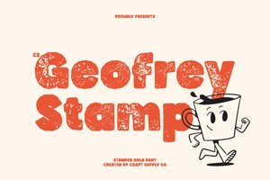 Related font CS Geofrey Stamp