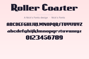 Related font Roller Coaster