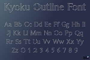 Kyoku Outline Font