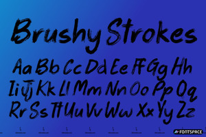 Related font Brushy Strokes