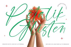 Related font Petalik Glisten VERSION