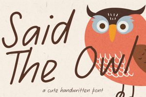 Related font Said The Owl