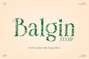 Related font CS Balgin Stamp