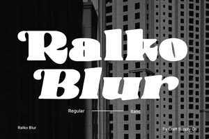 Related font Ralko Blur