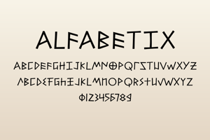 Related font Alfabetix