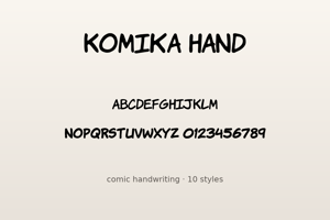 Related font Komika Hand