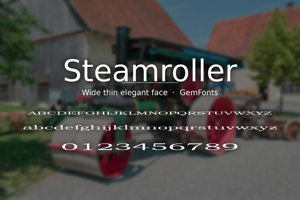 Related font Steamroller