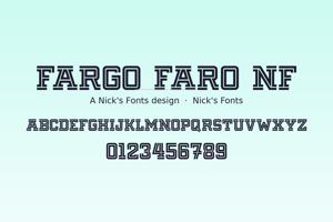 Related font Fargo Faro NF